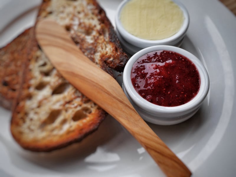 Artisan Toast with House-Made Jam & Creamy Butter